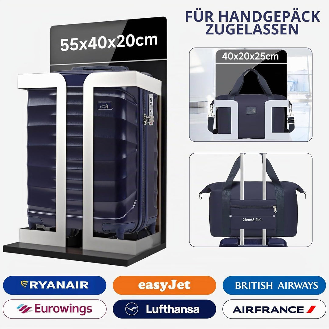 Sea choice Reisekoffer Set 5 Teilig ABS Hartschale Trolley Kofferset Gepäckset Grosse Kapazität Hand