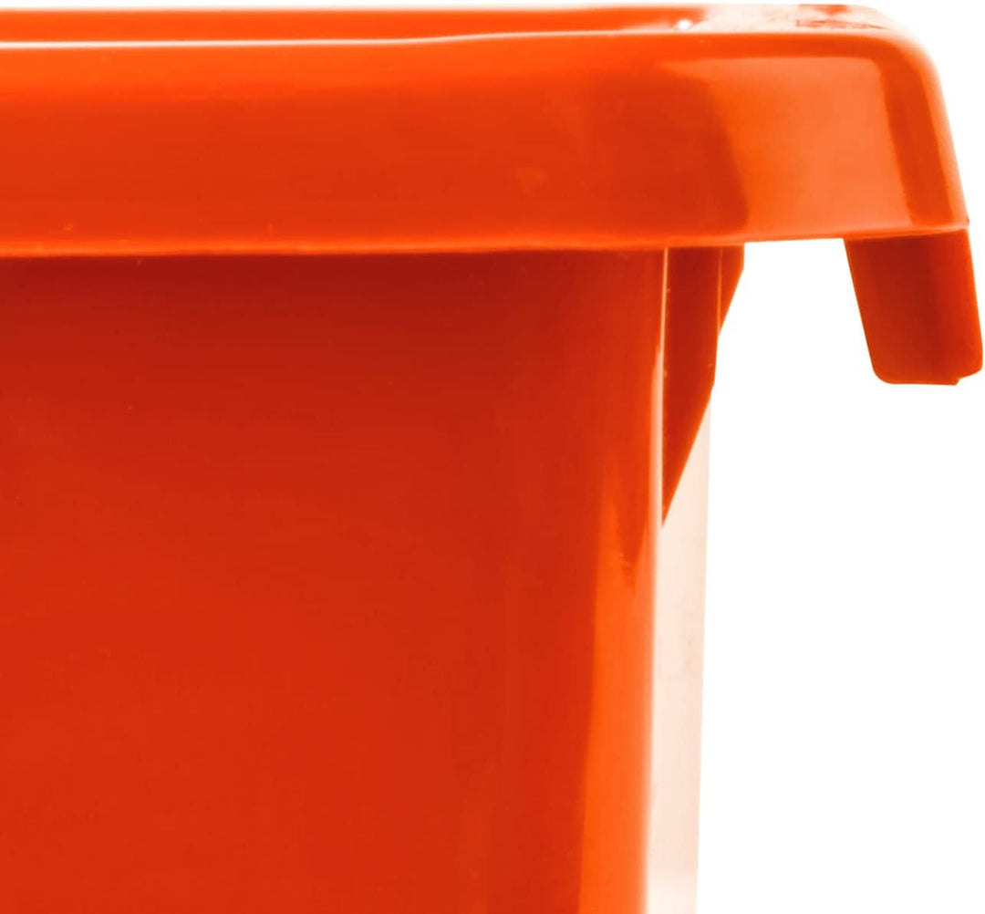 10x Stapelbox 230 x 120 x 160 mm – Stapelboxen Set - Sichtbox Sichtlagerboxen Lagerbox, Orange