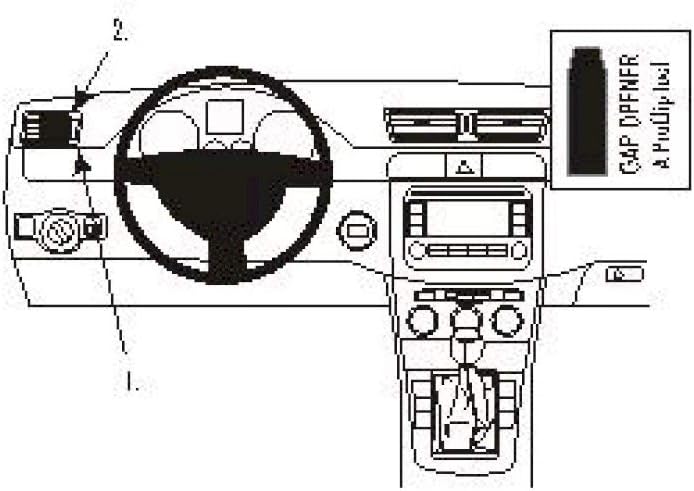 Brodit 803606 ProClip für Passat 05b-08 Left Mount schwarz