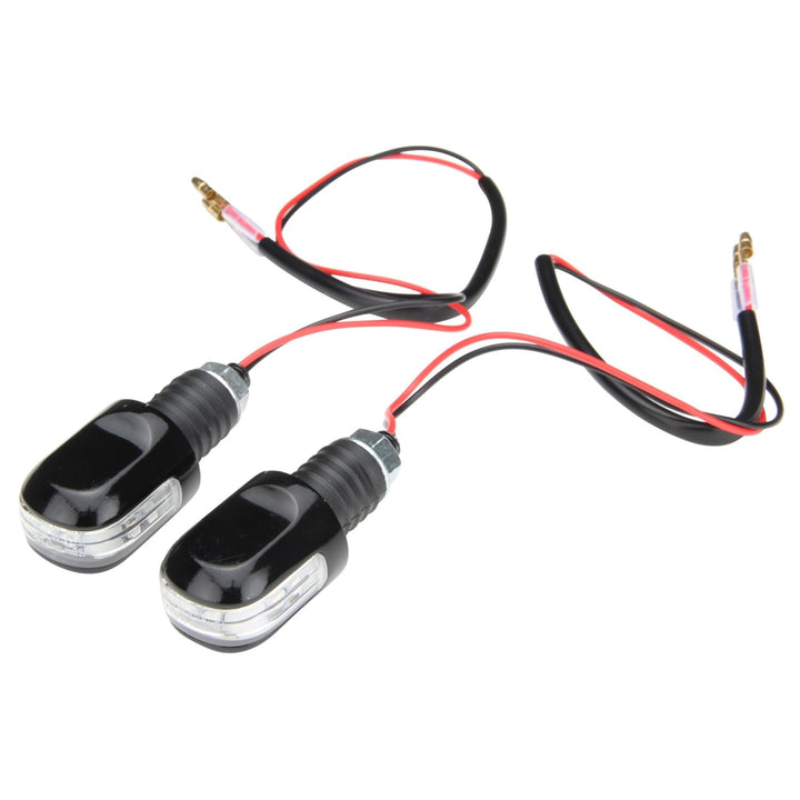 Lenkerenden Blinker Motorrad 2 Stück Helmy orange E-geprüft Gehäuse schwarz für 7/8 + 1 Zoll