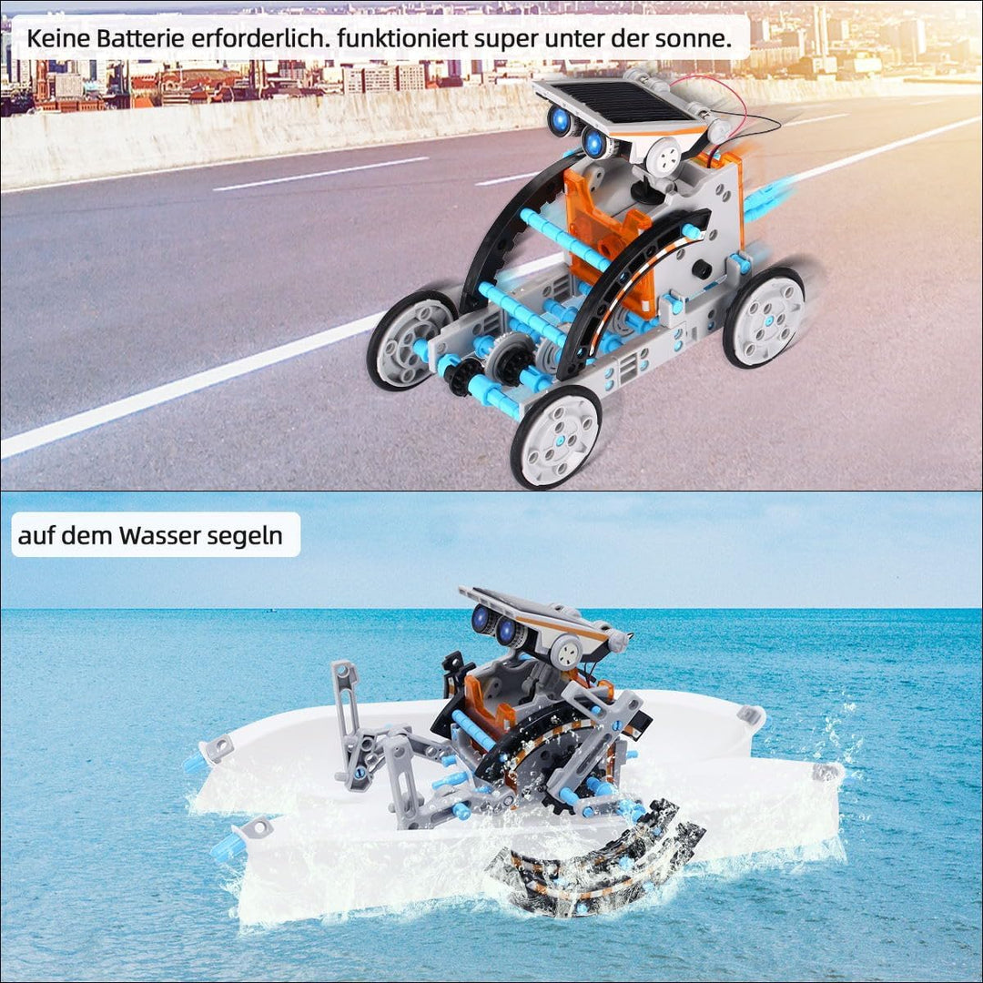 ACELIFE STEM Solar Roboter Kit, 12-in-1 DIY Bauspielzeug Angetrieben durch Solarenergie, Konstruktio