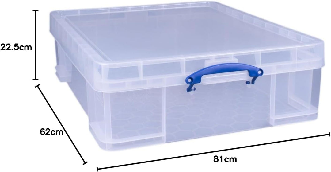 Really Useful Aufbewahrungsbox, 70 Liter, transparent