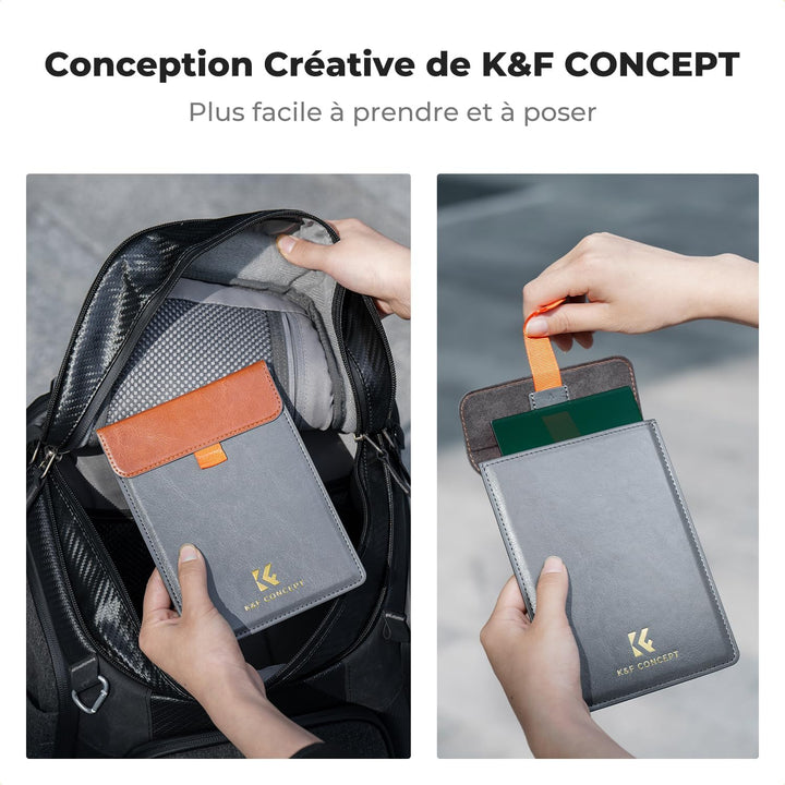 K&F CONCEPT Nano-X Soft GND8 Verlaufsfilter ND0,9(3 Stops) Rechteckfilter 100x150mm aus Optisches Gl