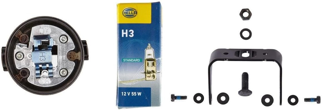 HELLA - DE/Halogen-Nebelscheinwerfer - Premium 50 - ECE - 1NL 008 090-301 mit Alu - Designblende, mi