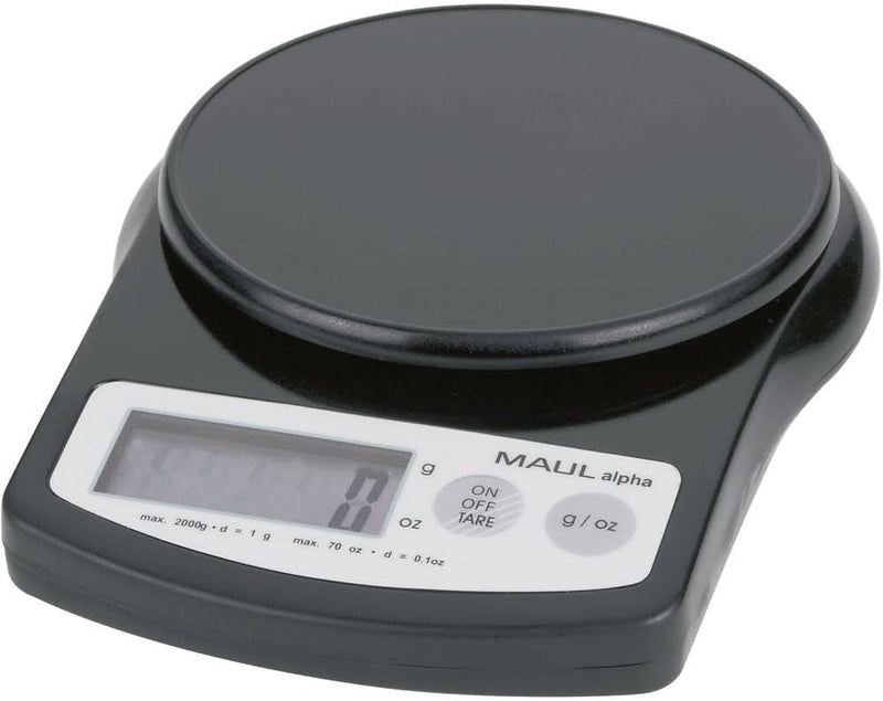 Briefwaage MAULalpha mit schwarz 2000 g, schwarz 2000 g