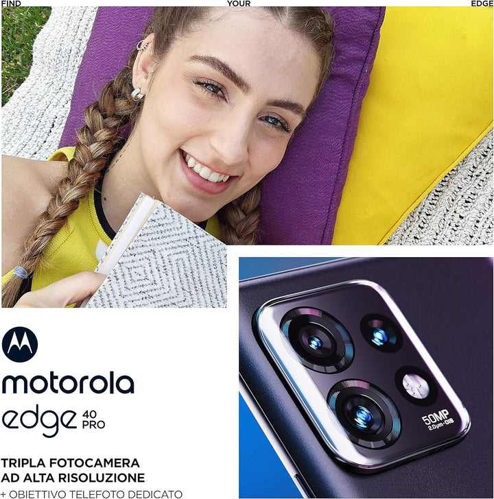Motorola XT2301-4 Edge 40 Pro 5G, Dual, 256GB 12GB RAM, Interstellar Black