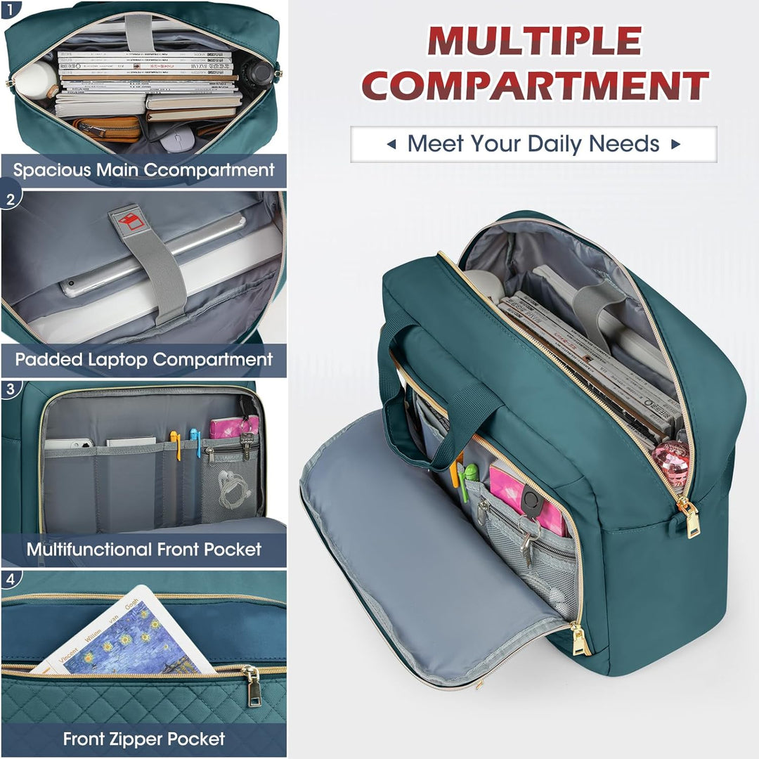 NEWHEY Laptoptasche 17,3 Zoll für Damen Laptop Aktentasche Computertasche Laptop Tasche Business Not
