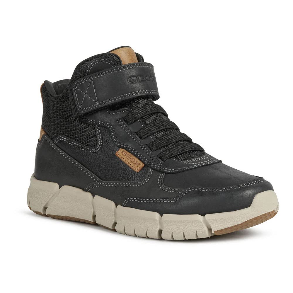 Geox Jungen J Flexyper Boy E Backpacking Boot, Schwarz