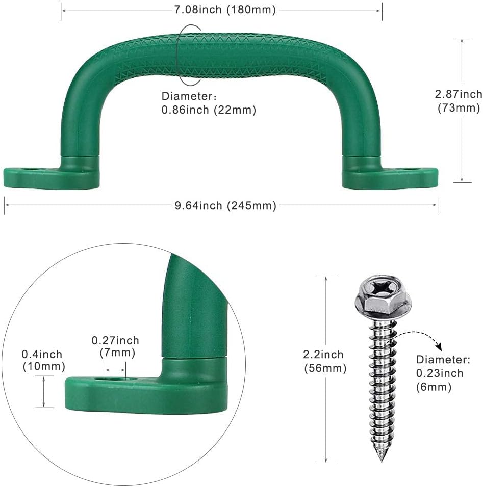 BeneLabel Klettergriffe, 18cm Klettergerüst Haltegriffe Kinder rutschfeste Spielplatz Handgriffe für