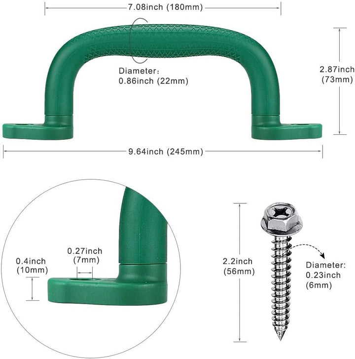 BeneLabel Klettergriffe, 18cm Klettergerüst Haltegriffe Kinder rutschfeste Spielplatz Handgriffe für
