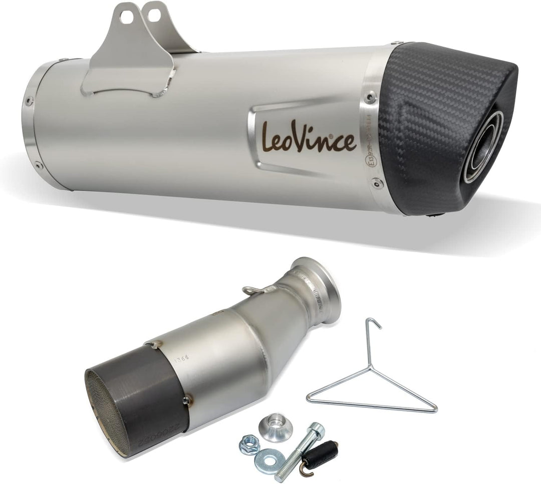Endschalldämpfer/Auspuffanlage LeoVince SLIP-ON SBK LV ONE EVO, Edelstahl, Carbon Kappe, mit Zulassu