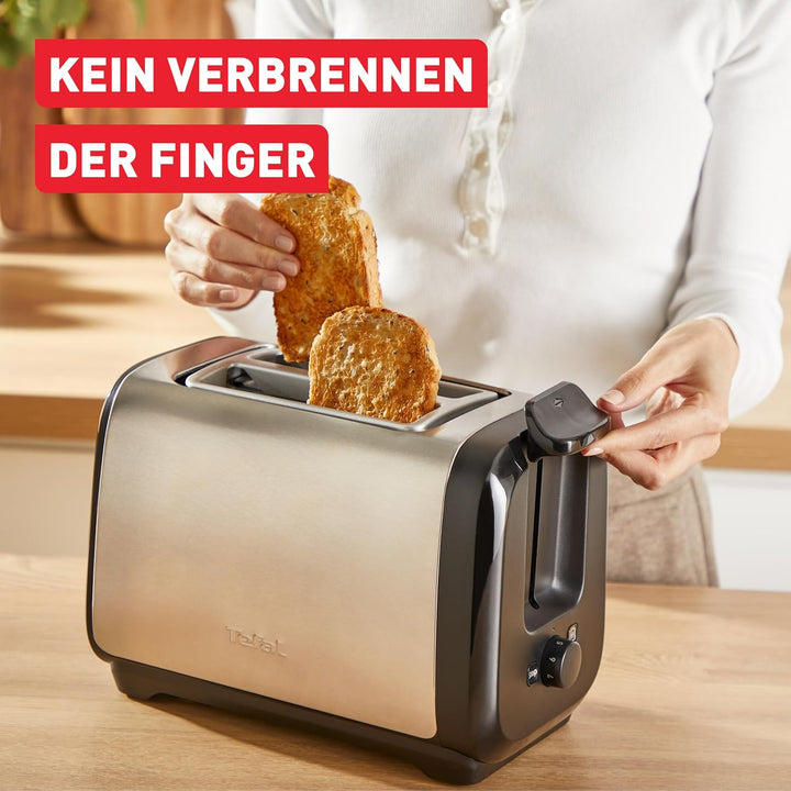 Tefal Subito Doppelschlitz-Toaster, mit Brötchenwärmer, schnelleres Toasten, energiesparend, extra h