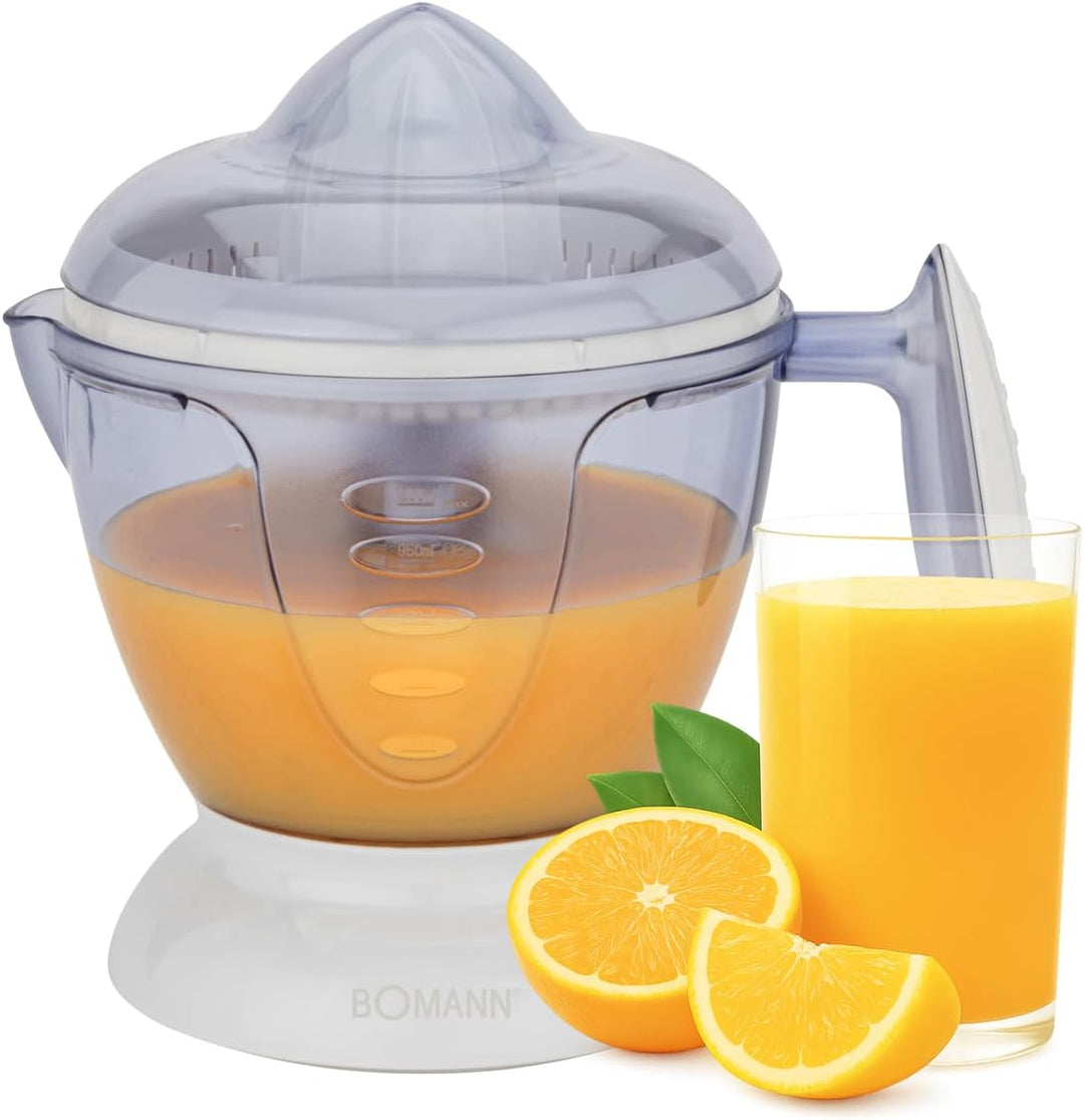 Bomann® Zitronenpresse für versch. Früchte | Saftpresse mit 1,2 Liter abnehmbarem Behälter & Aromade