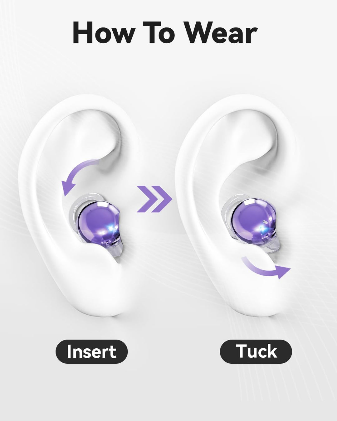 MONODEAL Schlafkopfhörer Bluetooth 5.4 Sleep Earbuds, Weiche Kopfhörer Schlafen Sleepbuds, Unsichtba