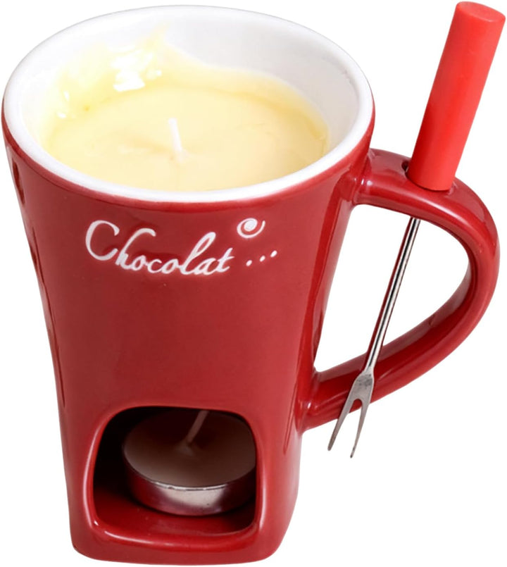 Generisch Schokofondue Tasse Fondue Mit Gabel Schmelztopf Für Weihnachtsplätzchen, Mehrzweck Chocola