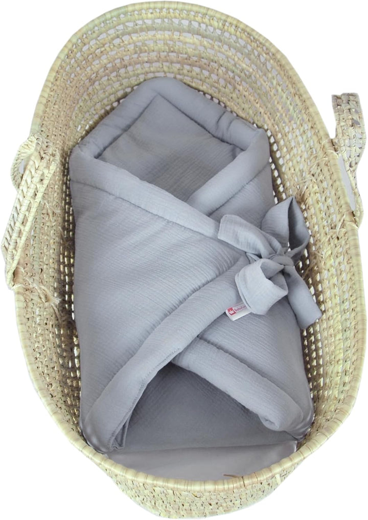 Babylux Einschlagdecke Musselin BABYHÖRNCHEN 75 x 75 cm Baby Neugeborene Erstaussttatung Umschlagdec