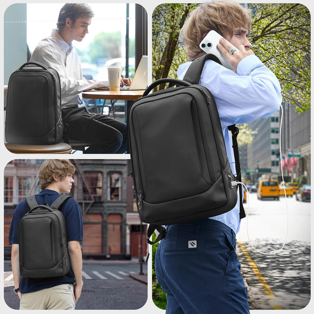 Laptop Business Rucksack Herren mit laptopfach mit USB-Ladeanschluss Diebstahlsicher Handgepäck Tage