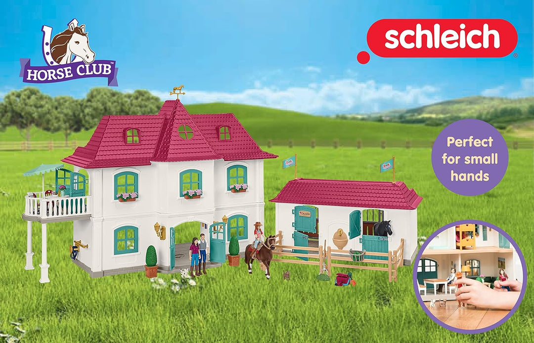 schleich 42551 Horse Club Lakeside Pferdehof, ab 5 Jahren, HORSE CLUB - Spielset, 108 Teile Single a