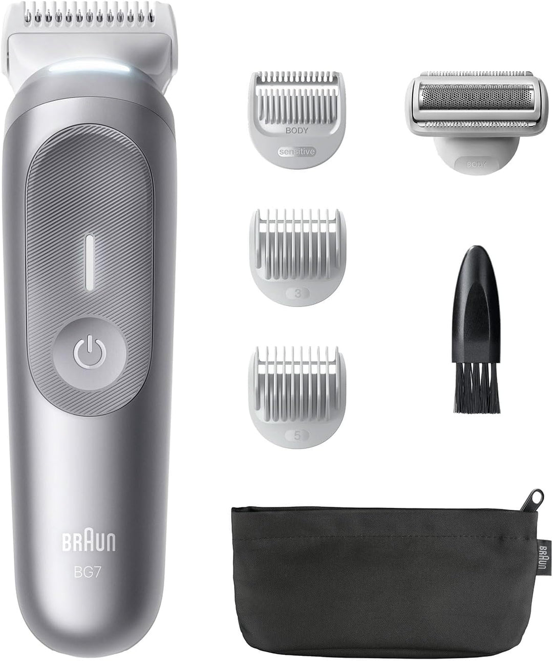 Braun BG7550 Series 7 Haarschneider für Herren, Körper, Brust, Achseln, Beine und Schamhaare mit Sma