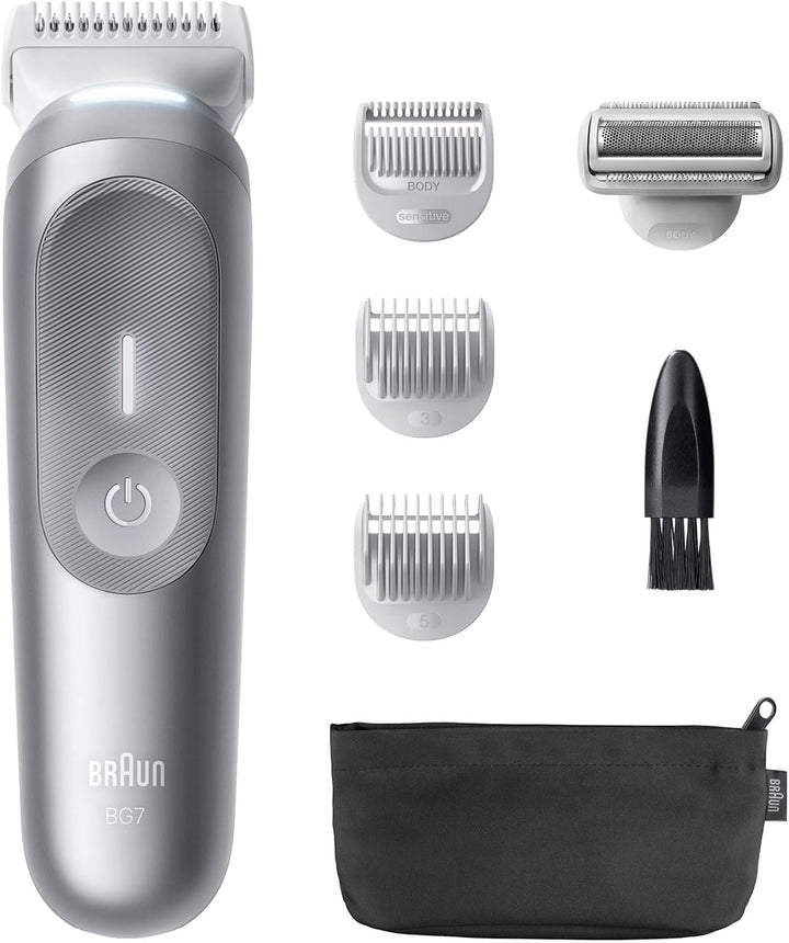 Braun BG7550 Series 7 Haarschneider für Herren, Körper, Brust, Achseln, Beine und Schamhaare mit Sma
