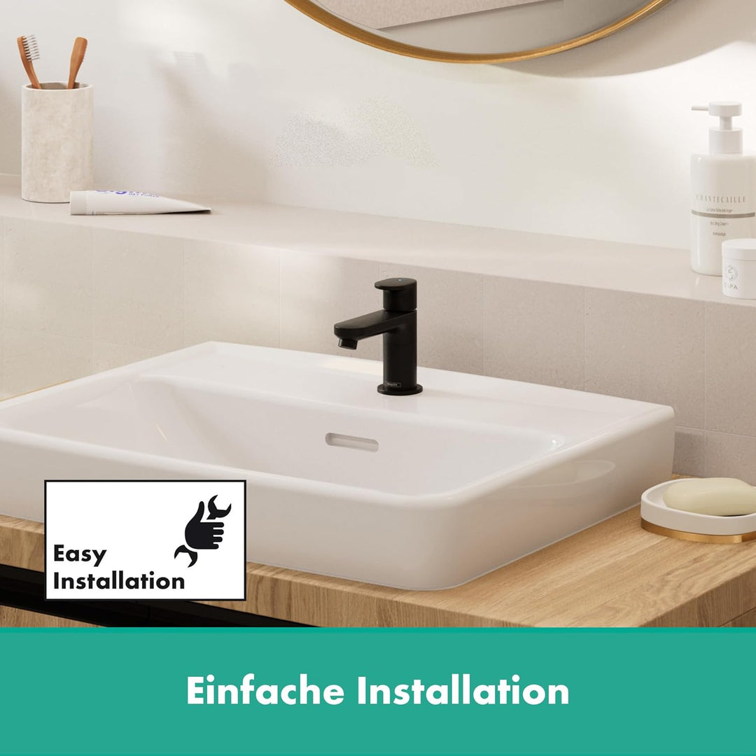 hansgrohe Vernis Blend - Waschtischarmatur für Kaltwasser ohne Ablauf, Wasserhahn für Gäste WC mit A