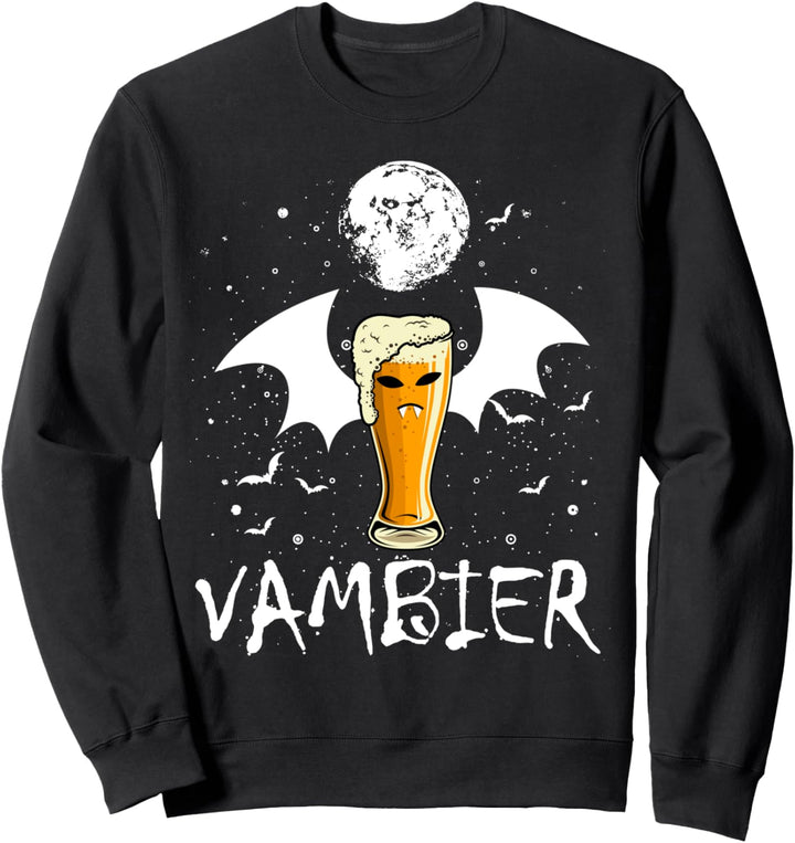 Vambier Halloween JGA Malle Bier Fledermaus Vampir Kostüm Sweatshirt