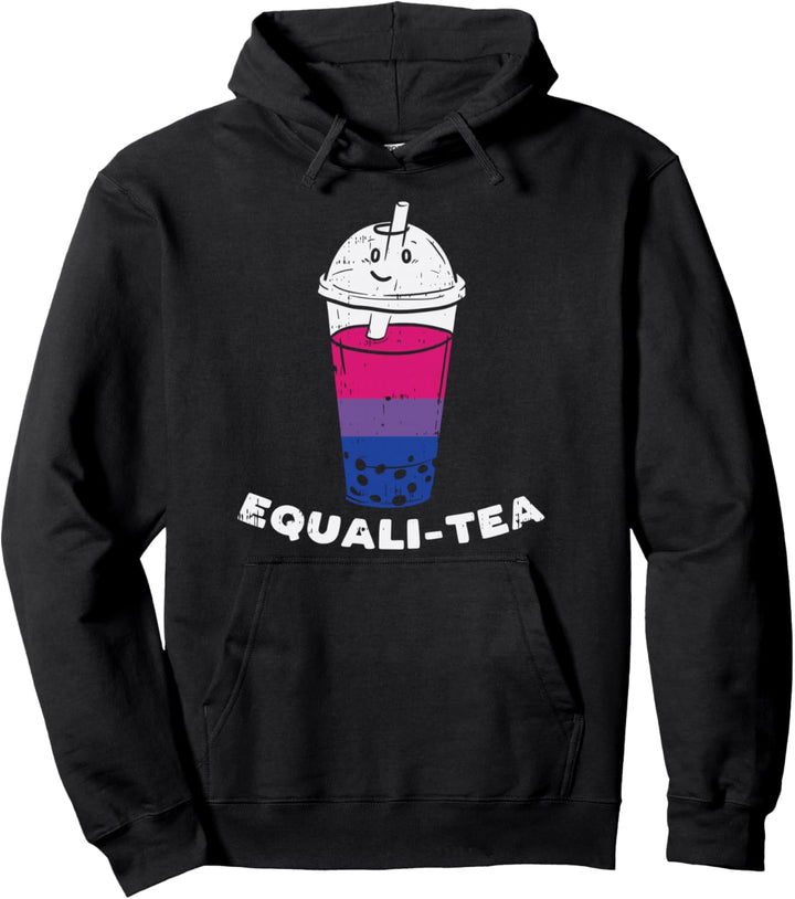 Equalitea Bisexual Pride Boba Bubble Tea Equality Bi Gift Pullover Hoodie