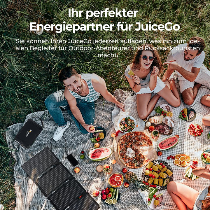 BougeRV 50W ETFT Faltbares Solarpanel, Fiberglas 270°, 0,8 kg, Solarmodul mit DC/USB-C/USB-A Ausgäng