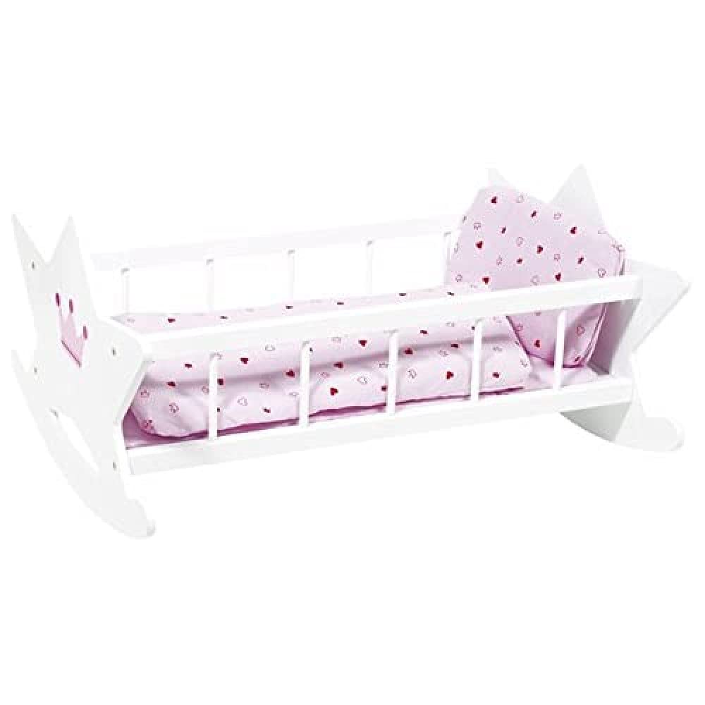 Goki 51809 - Puppenwiege mit Bettzeug