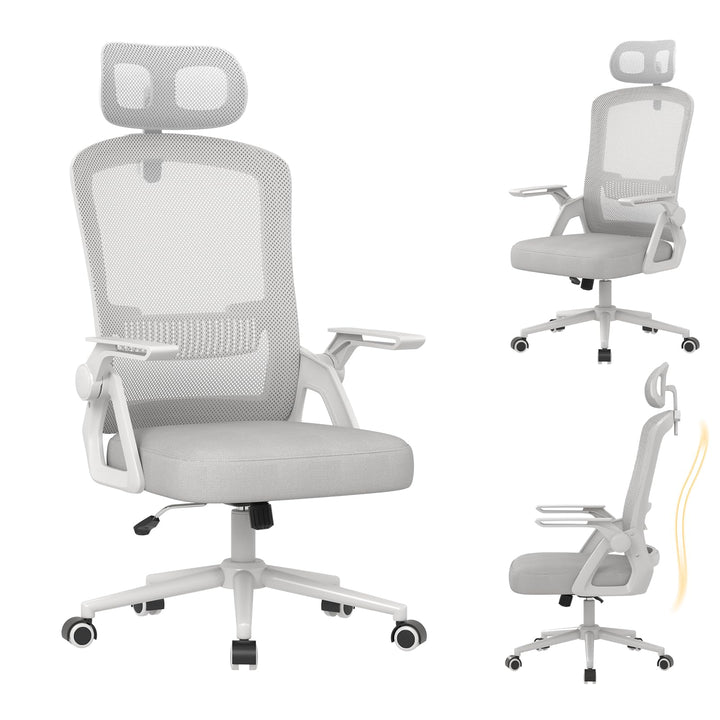 naspaluro Ergonomischer Bürostuhl, Schreibtischstuhl für Homeoffice | Mit Lordosenstütze & verstellb