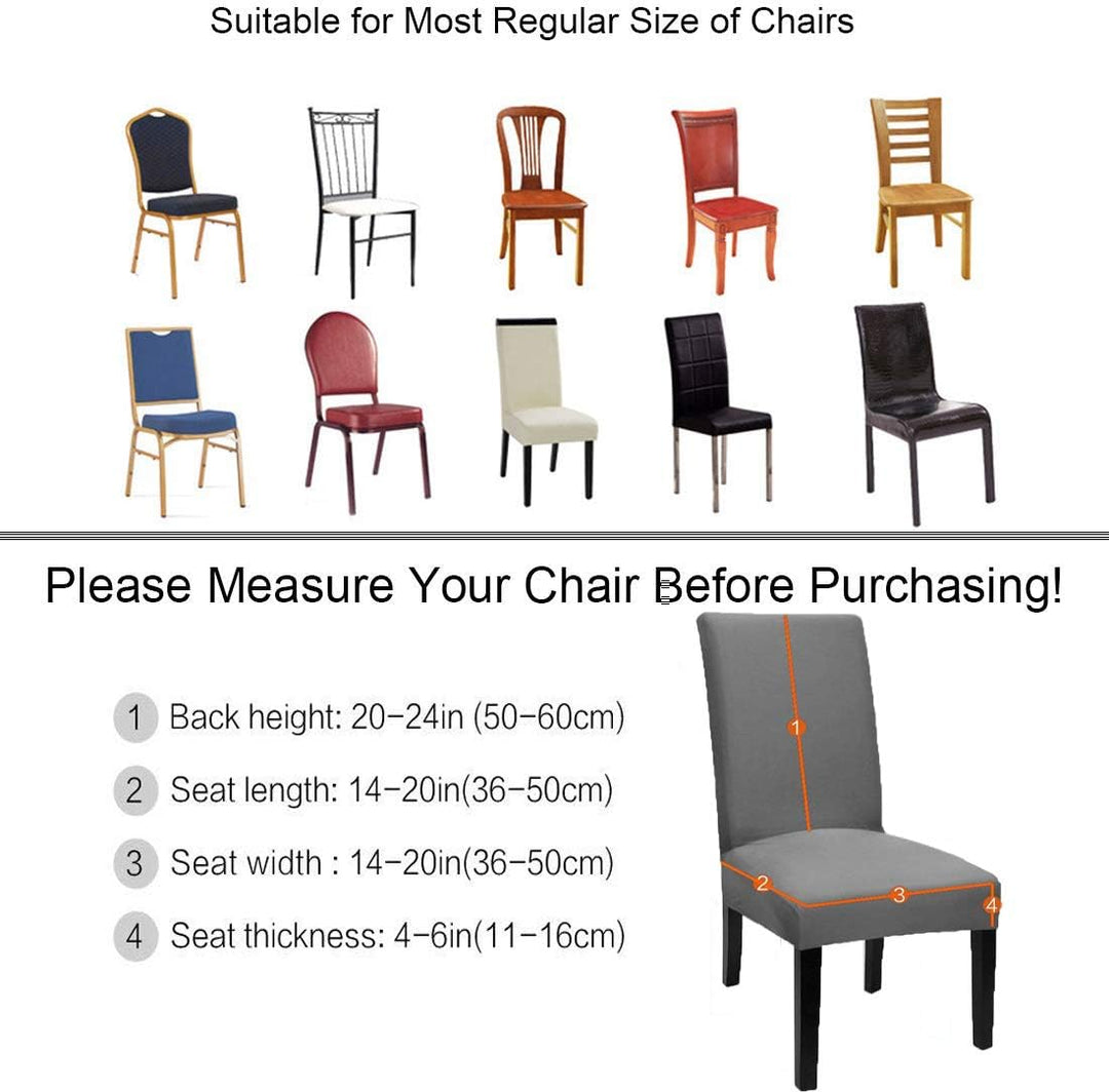 Junyito Stuhlhussen 4er 6er Elastische Set Stuhlhussen Universal Stretchhusse Stuhlbezug Stretch für