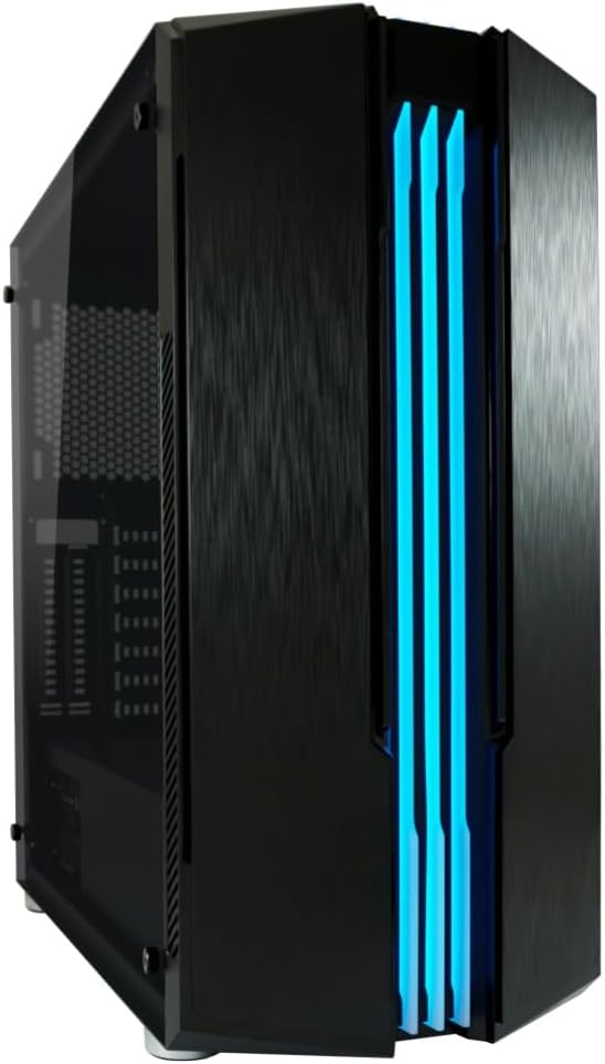 LC-Power Gaming-Gehäuse 702B Skyscraper_X – ATX, Micro-ATX, Mini-ITX kompatibel, RGB-Frontpanel, Har