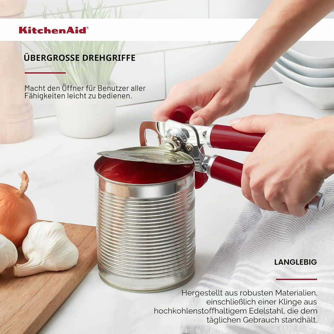 KitchenAid Klassischer Multifunktions-Dosenöffner/Flaschenöffner, 21 cm, Empire Red Einheitsgrösse R