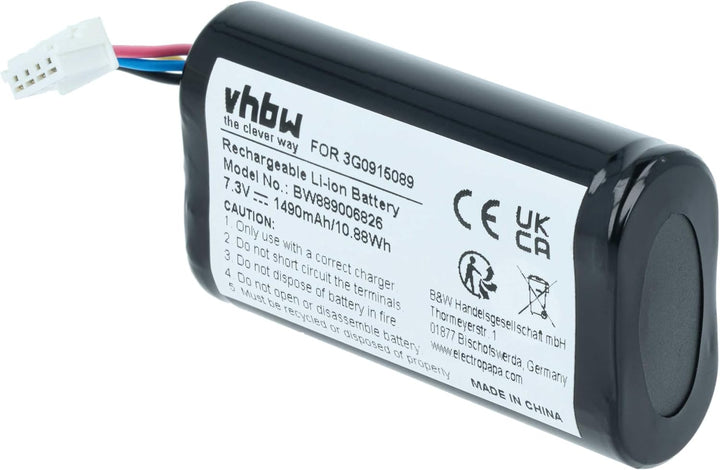 vhbw Akku Ersatz für VW 3G0915089 für Telematik-Steuergerät (1,49 Ah, 7,3 V, Li-Ion)
