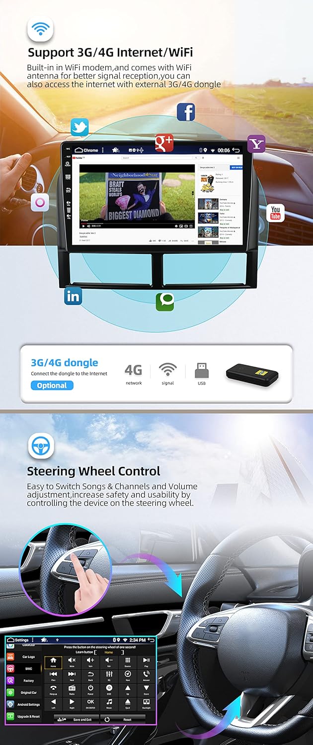 JOYX Android 13 IPS Autoradio Passt für Jeep Grand Cherokee WJ (1998-2004) - 4G+64G - Eingebaut DSP/