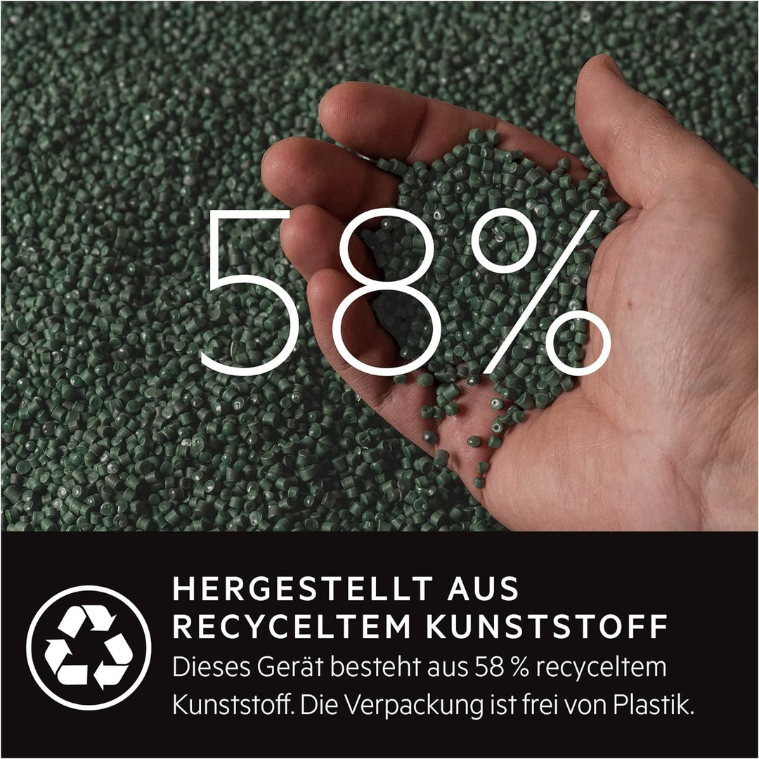 AEG HYGIENIC 5000 AS52HP25SH Akku-Staubsauger / 2in1 / angenehm leise 80 dB(A) / 58 % Recyclingmater