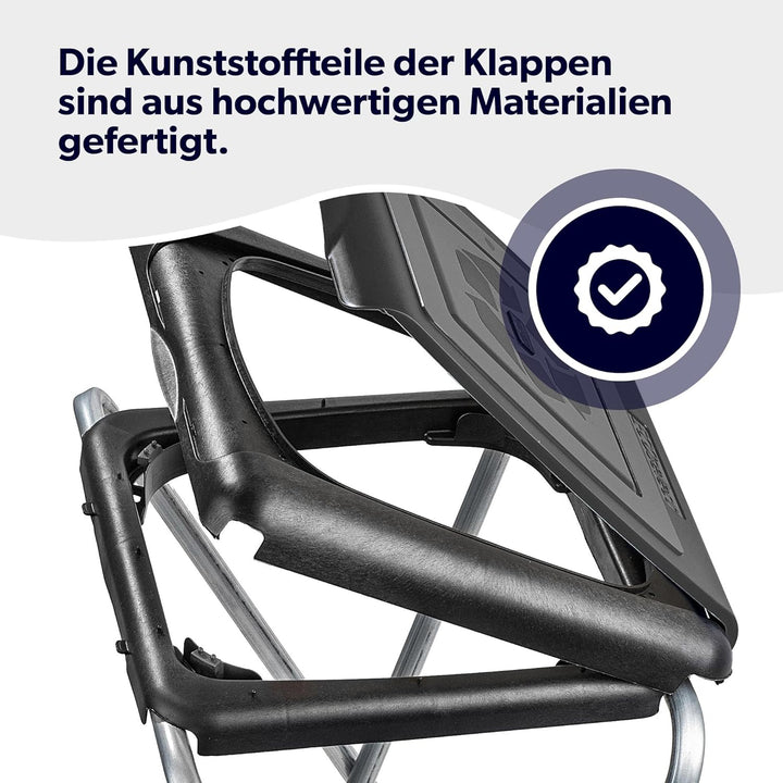 KADAX Ständer für Mülltrennung, Stabiler Müllsackhalter mit Kunststoffdeckel, Müllsackständer, Abfal
