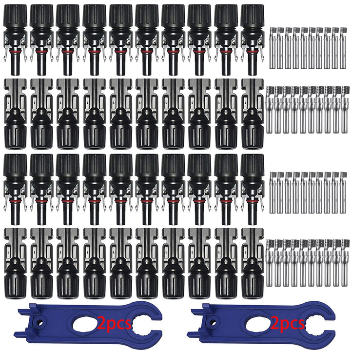 GTIWUNG 20 Paar Männlich/Weiblich Solarpanel Kabelstecker, Solar Panel Kabel Anschlüsse Stecker, Pho