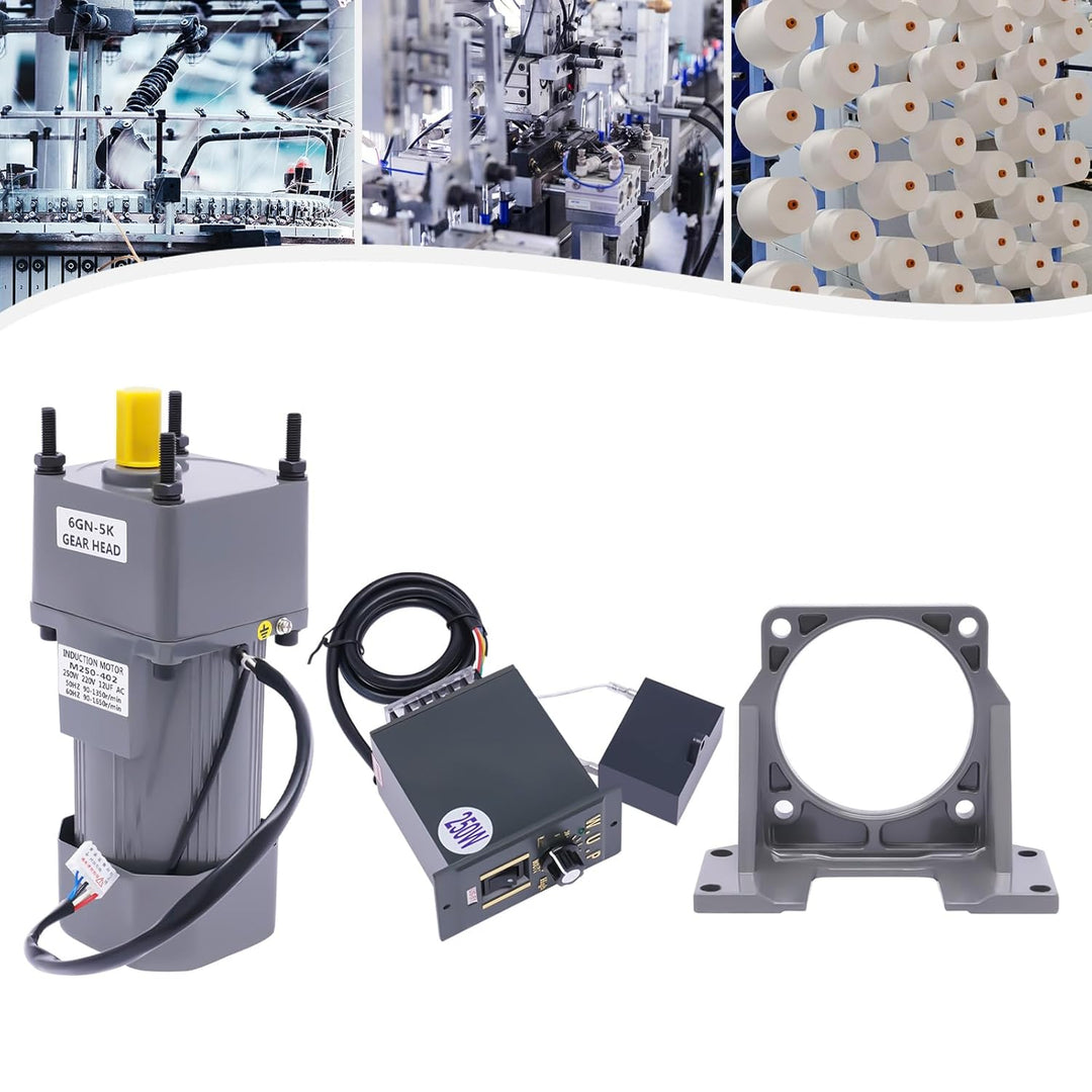Getriebemotor 220V & 250W Schneckengetriebemotor mit Drehzahlregler, Schneckengetriebe Motor Einstel