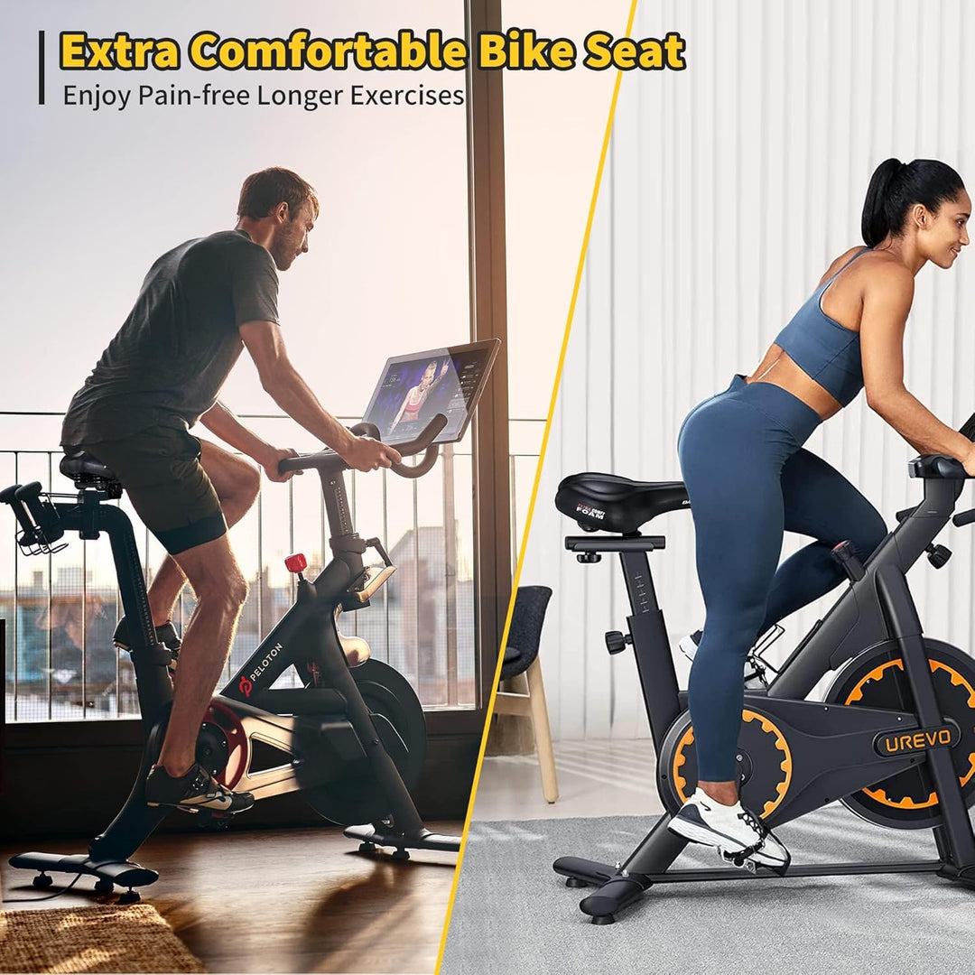 DAWAY C50 Übergrosser Bequemer Fahrradsitz - Extra Breiter Heimtrainer Fahrradsattel für Damen Herre