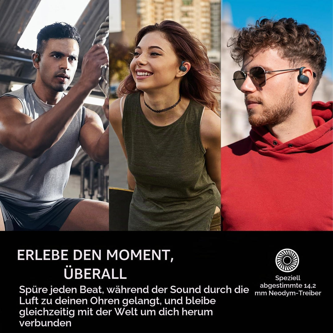 CREATIVE Outlier Go kabelloser Open-Ear-Kopfhörer mit Verstellbarer Passform und Ohrbügeln, bis zu 2
