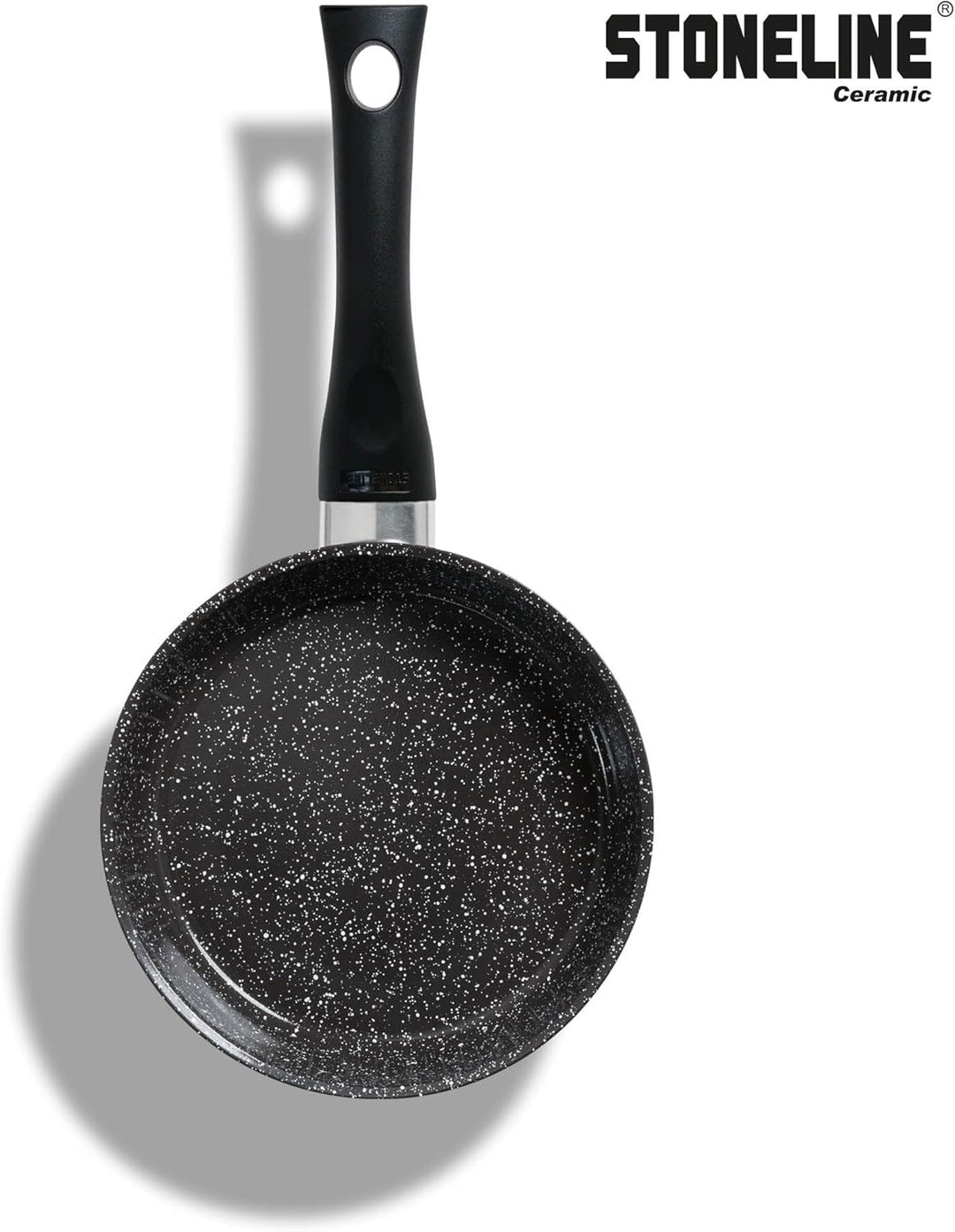 STONELINE Ceramic Bratpfanne 16 cm Keramikpfanne Induktion Antihaft Pfanne Keramikbeschichtung mit e