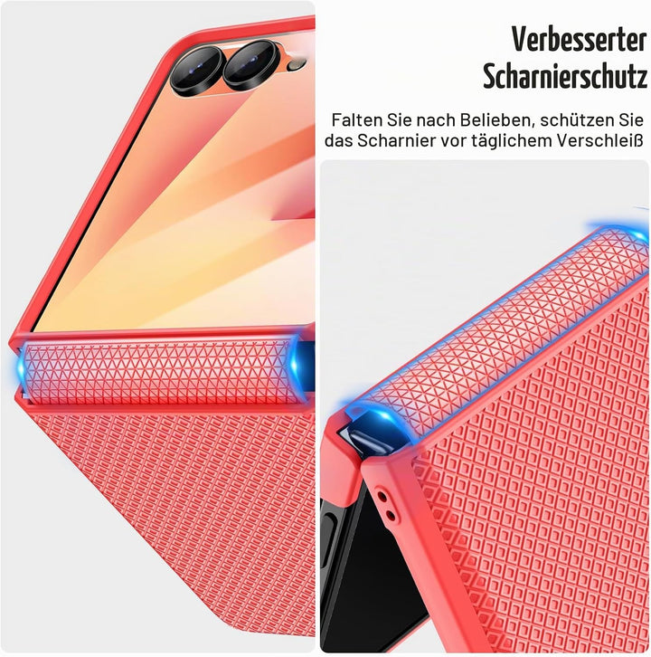 Doeshine für Samsung Galaxy Z Flip 7 Hülle [Not für Flip 7FE] mit Scharnierschutz &amp; Displayschutzfol