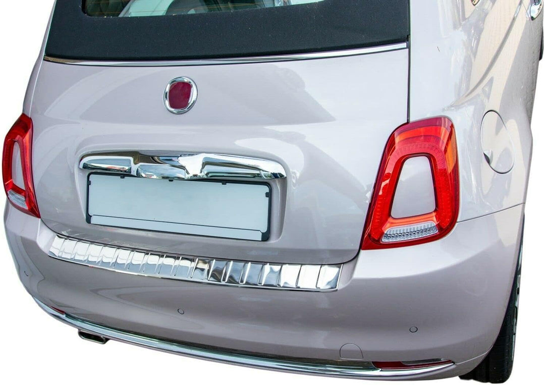 Ladekantenschutz Edelstahl CHROM kompatibel für FIAT 500 FACELIFT | 500C CABRIO 2016-2020 | premium