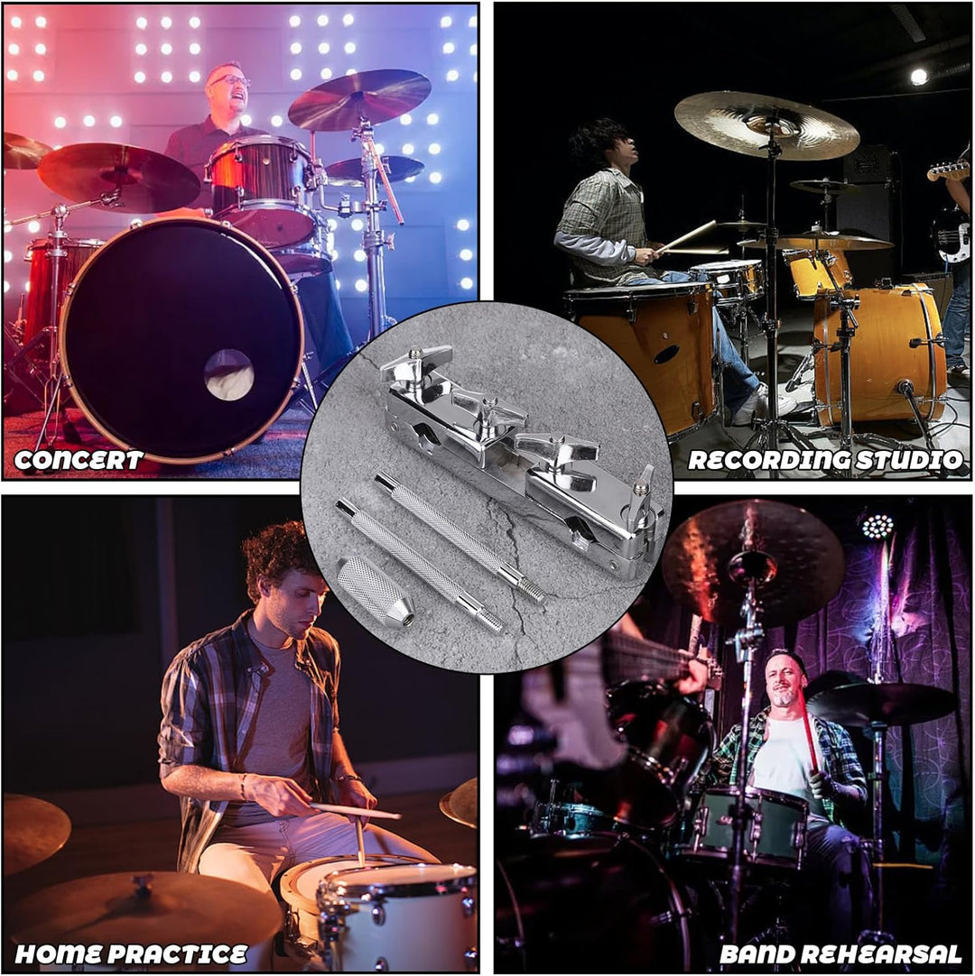 Drum Set Verbindungsklemme Halter Cowbell Kuhglocke Halter Percussionshalter Halteklammer Eisen Perk