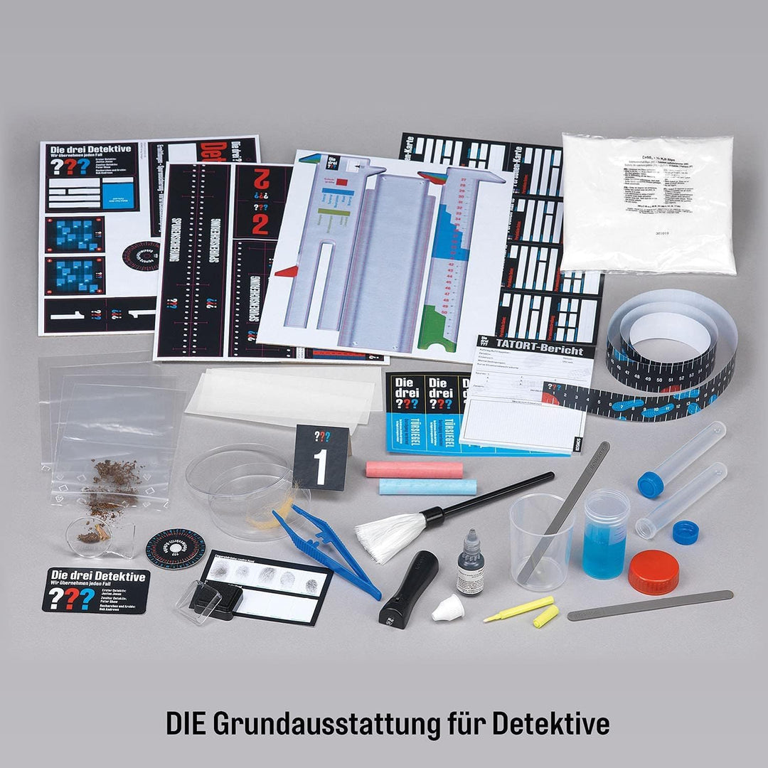 Kosmos Die DREI ??? Detektivkoffer, 630553, Detektiv Spielzeug Set für Kinder ab 8 Jahre mit Fingera