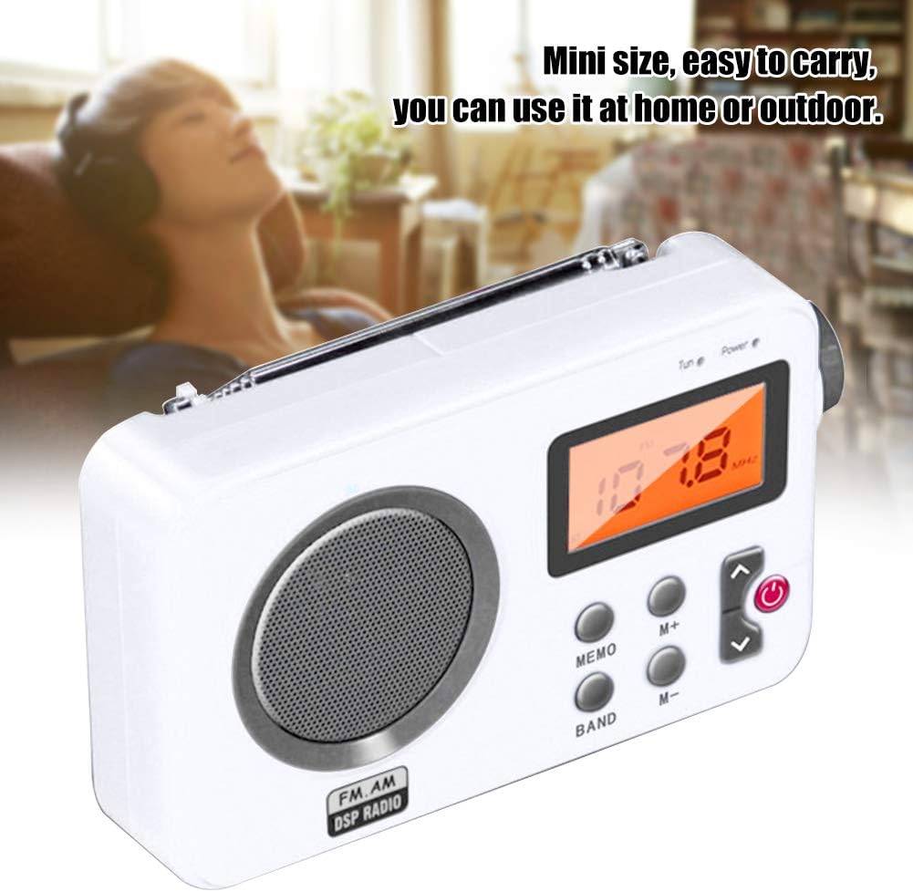 Duschradio-Lautsprecher, DAB/DAB+ Radio mit LCD-Display, tragbares AM/FM-Stereo-Radio mit Kopfhörer-