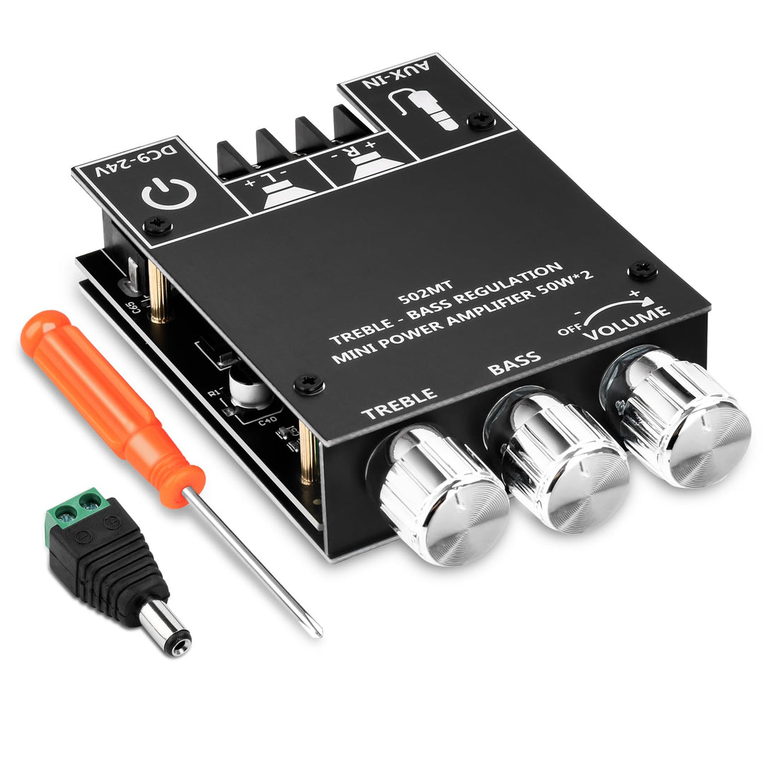 KKMOL 502MT 2x50W Bluetooth 5.0 Stereo Verstärker Board 2.0-Kanal Stereo Audio Empfänger Leistungsve