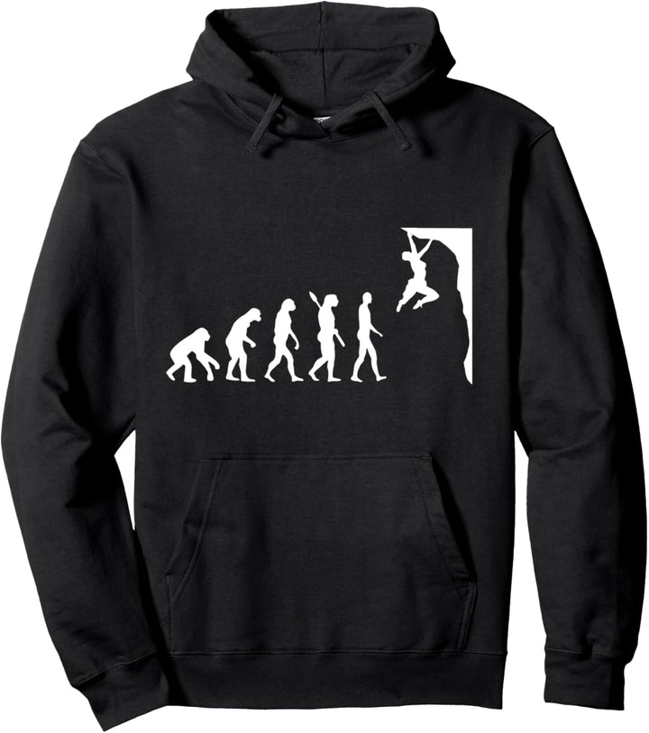 Bergsteiger Evolution Bouldern Climb Bergsteigen Kletterer Pullover Hoodie