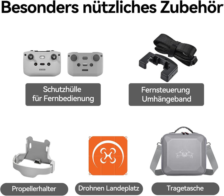 DJI Air 3S Fly More Combo (RC-N3) mit Vielseitiges Zubehör, Drohne mit 1“ CMOS Weitwinkel- & mittler